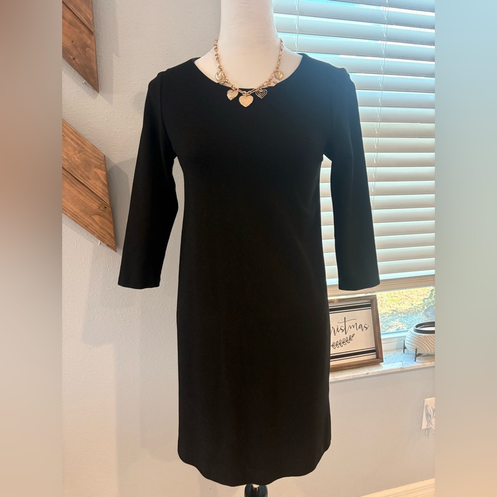 MASSIMO DUTTI | Women’s black midi dress, LBD, Size Small